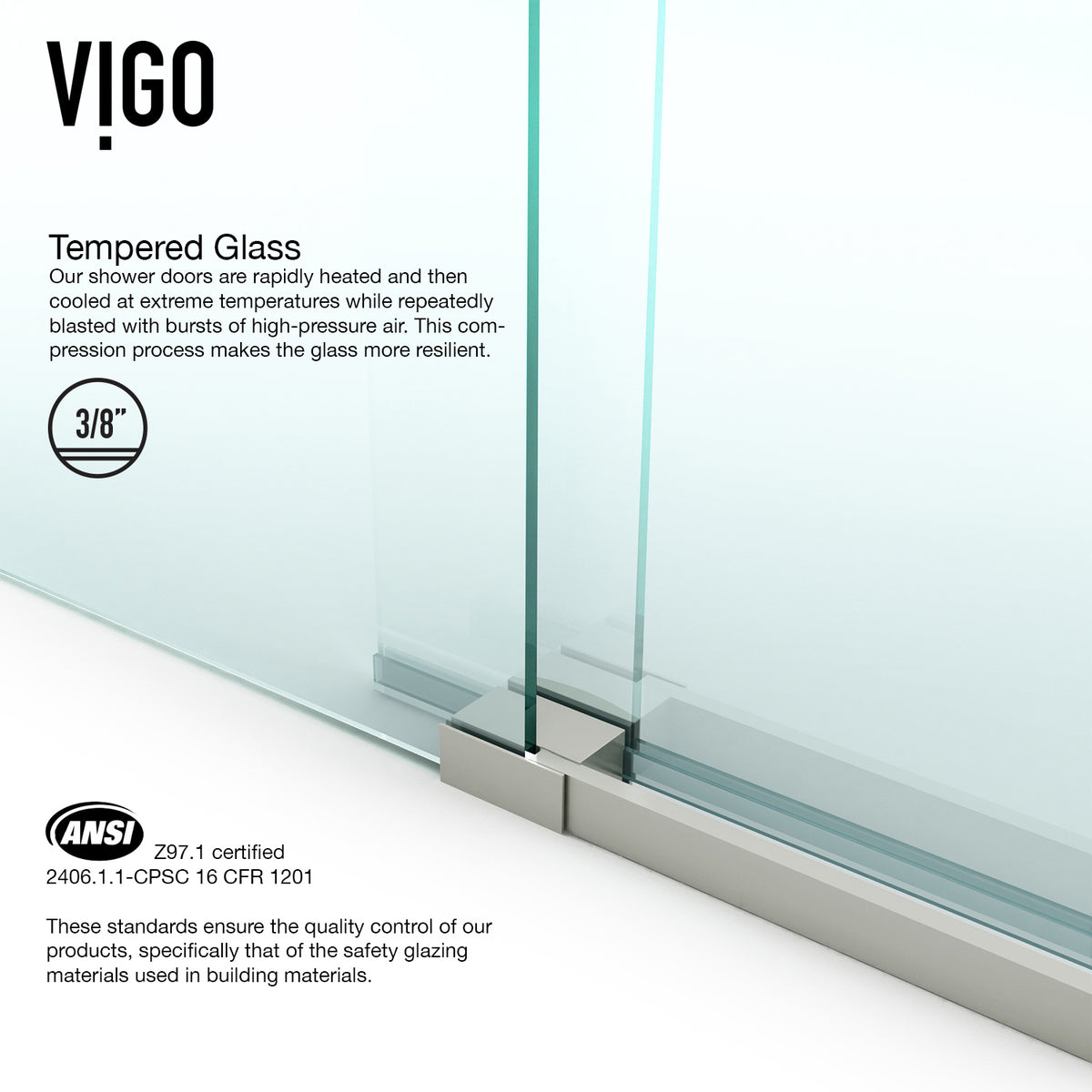 Elan Winslow Frameless Rectangle Shower Enclosure