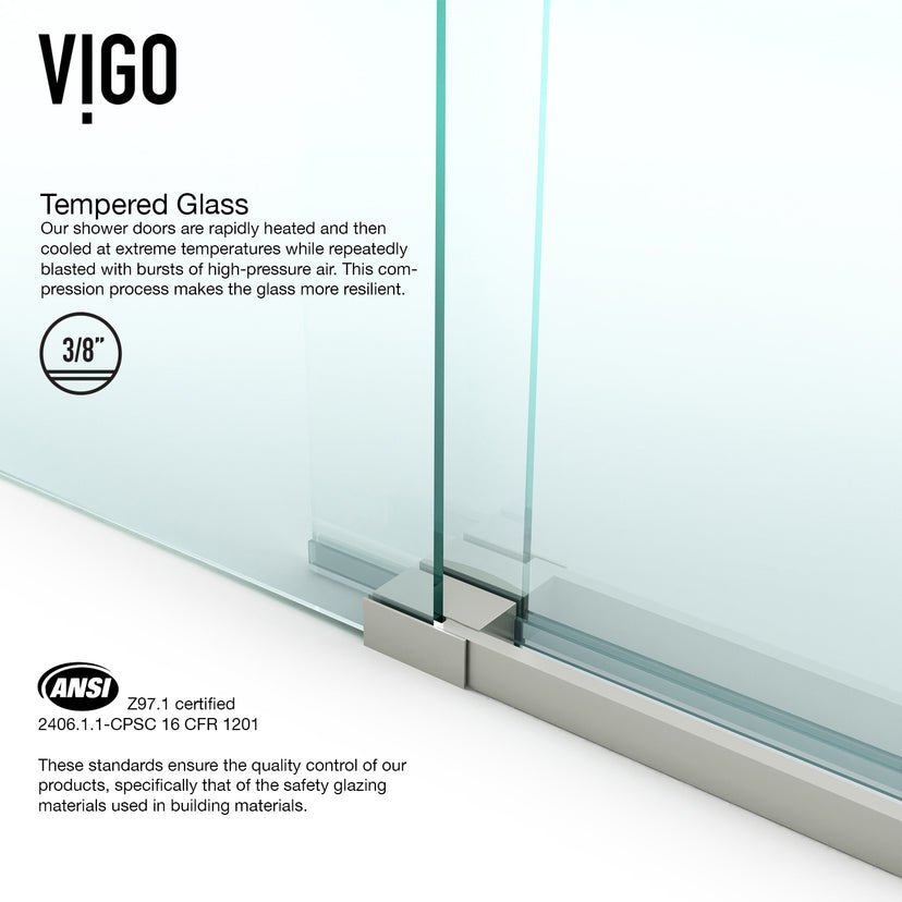 Elan Winslow Frameless Rectangle Shower Enclosure