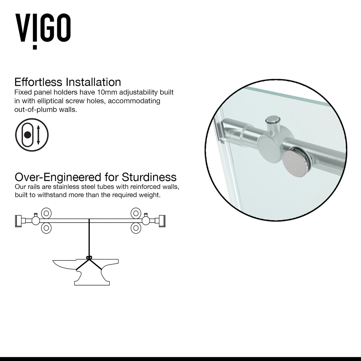 Elan Winslow Frameless Rectangle Shower Enclosure