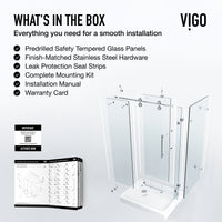 Elan Winslow Frameless Rectangle Shower Enclosure
