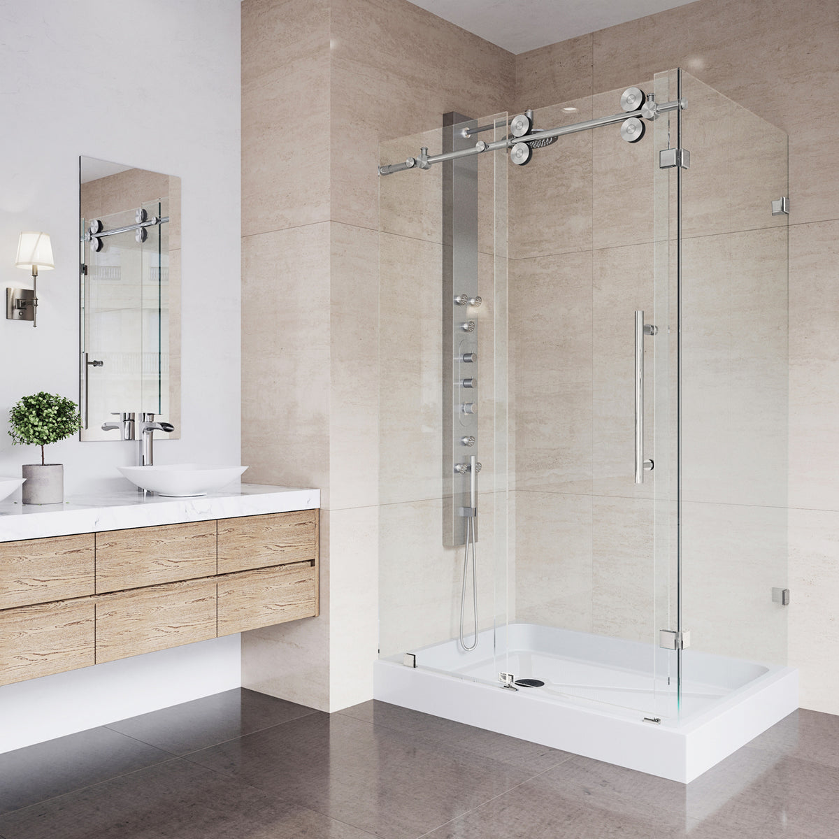 Elan Winslow Frameless Rectangle Shower Enclosure