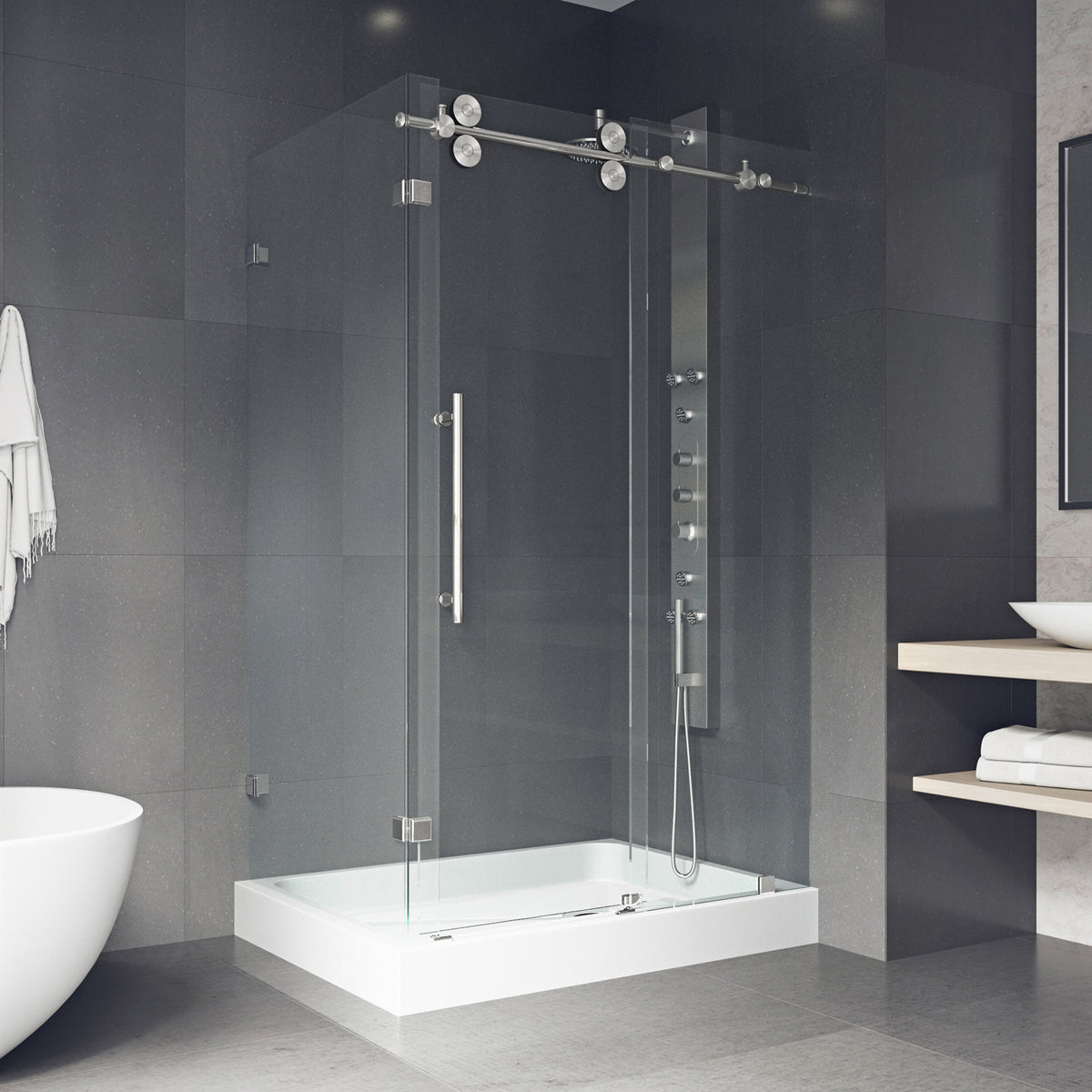 Elan Winslow Frameless Rectangle Shower Enclosure