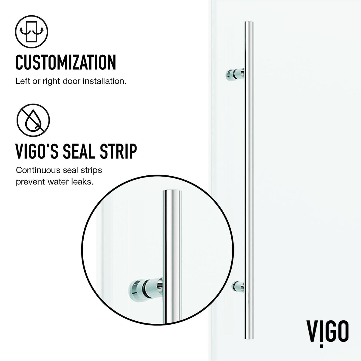 Elan E-Class frameless stainless steel rectangle shower enclosure with sliding door and white drain base