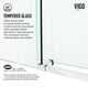 Elan E-Class frameless rectangle shower enclosure with stainless steel frame and white shower base