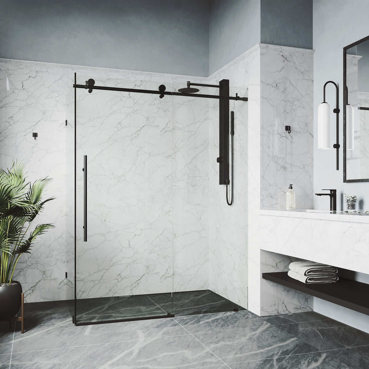 Elan E-Class Frameless Rectangle Shower Enclosure