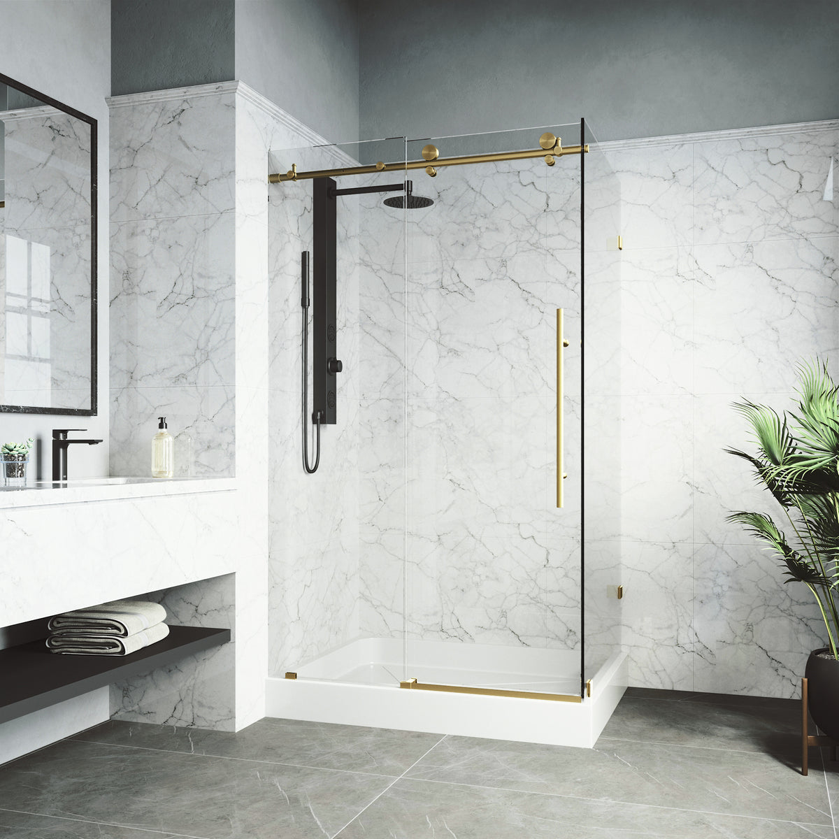 Elan E-Class Frameless Rectangle Shower Enclosure