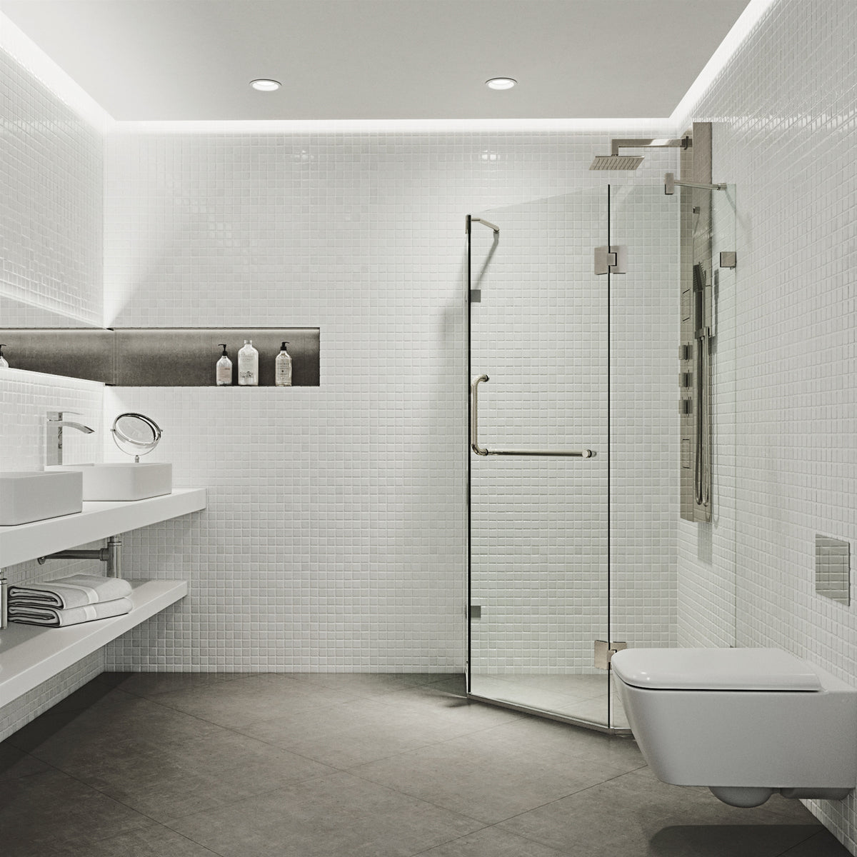 Piedmont Frameless Neo-Angle Shower Enclosure