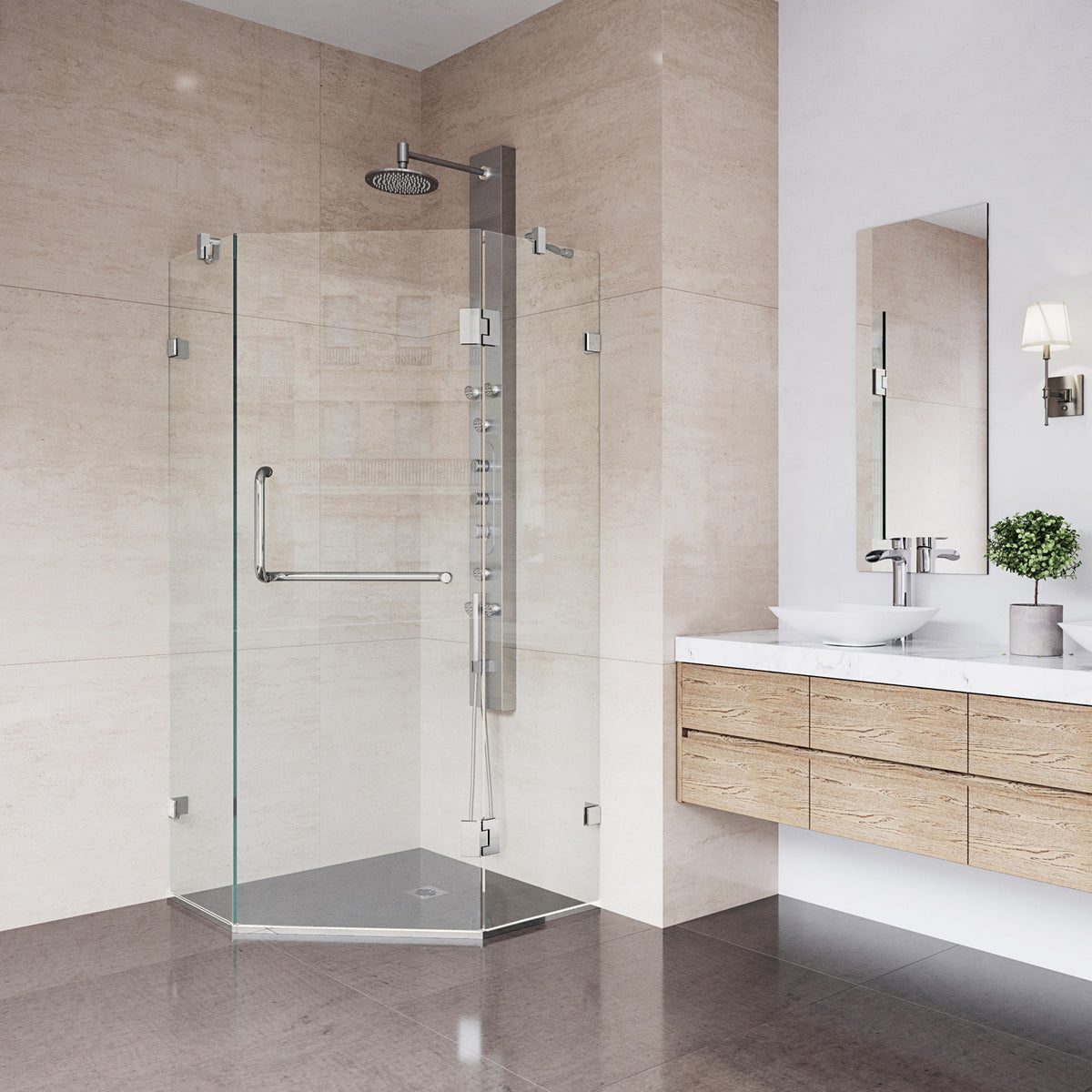 Piedmont Frameless Neo-Angle Shower Enclosure