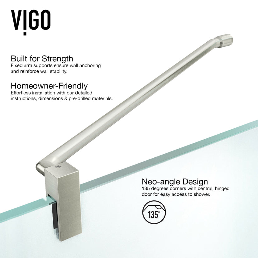 Piedmont Frameless Neo-Angle Shower Enclosure