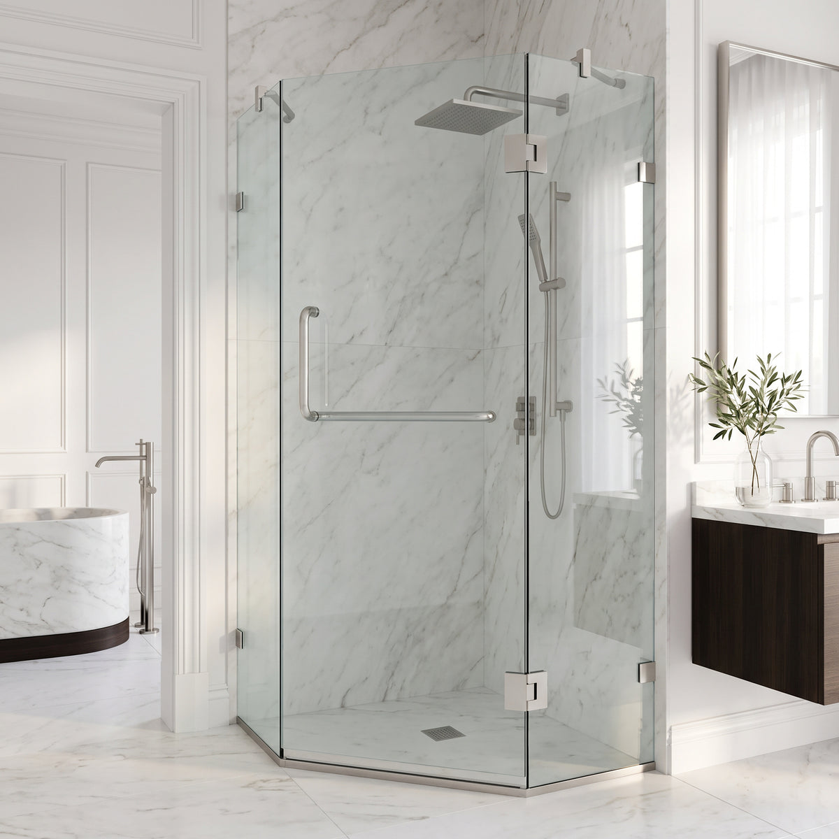 Piedmont Frameless Neo-Angle Shower Enclosure