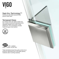Modern contemporary shower door with base and cool touch exterior