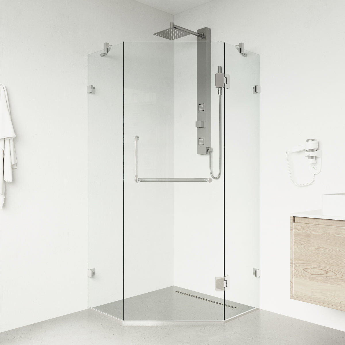 Piedmont Frameless Neo-Angle Shower Enclosure