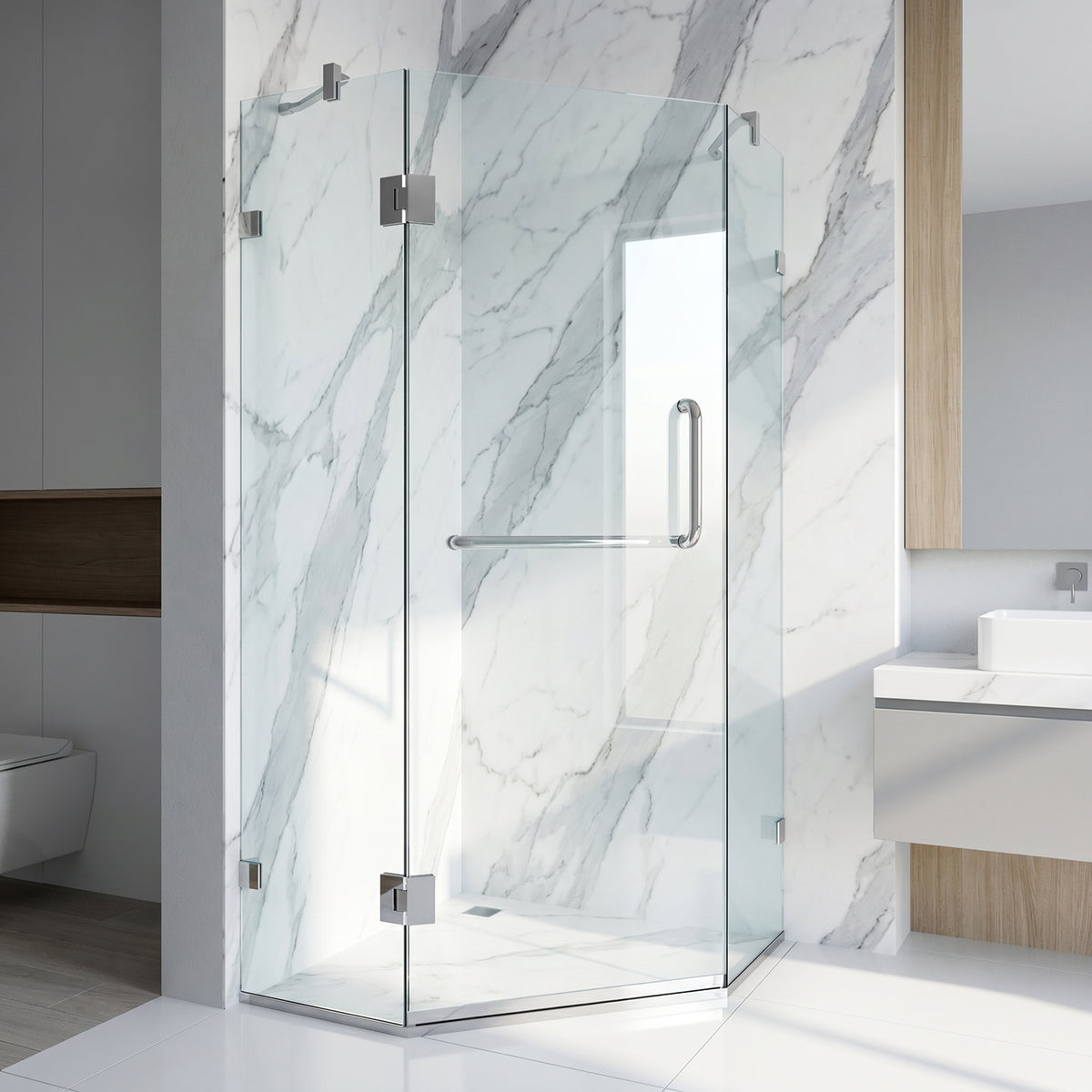 Piedmont Frameless Neo-Angle Shower Enclosure