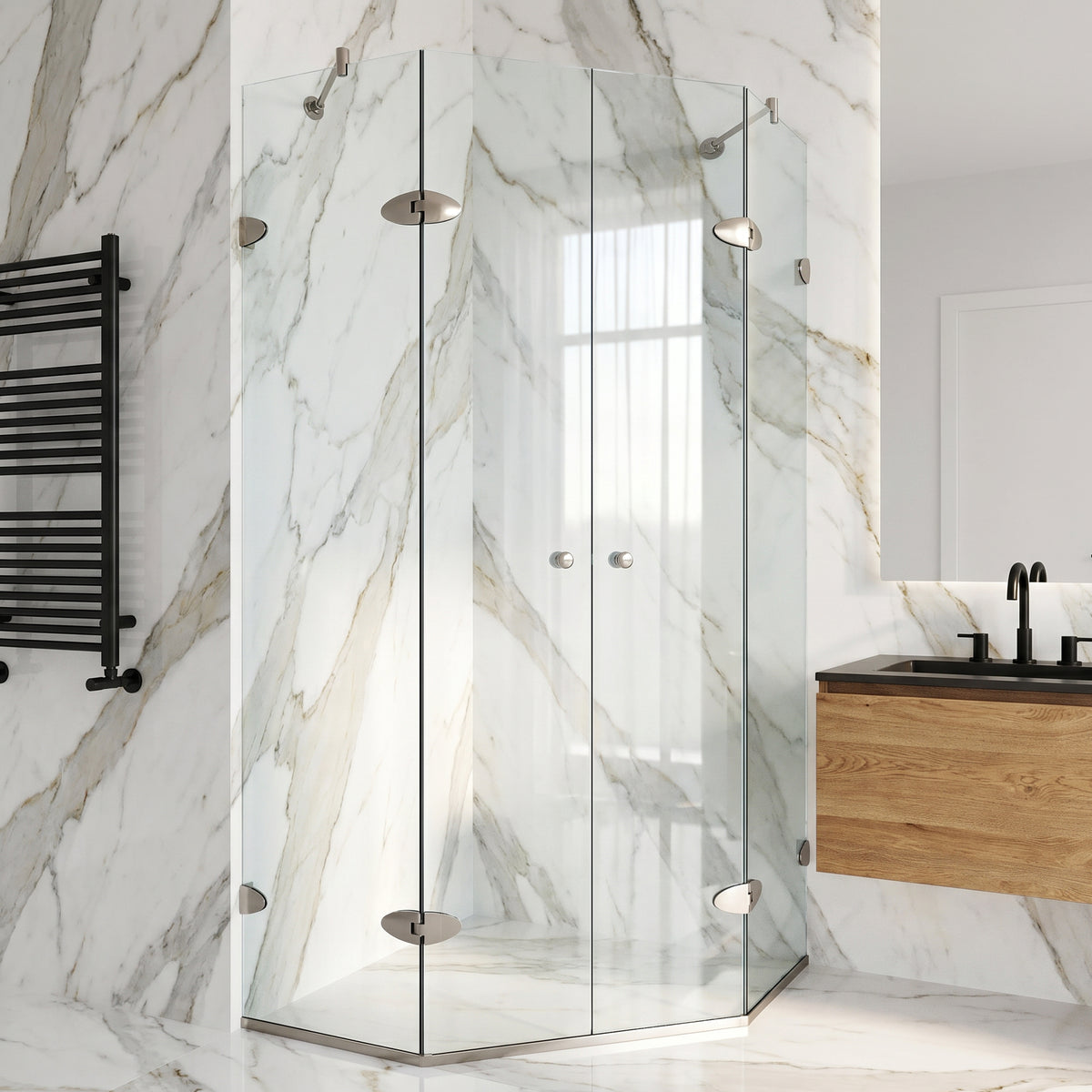 Gemini Frameless Neo-Angle Shower Enclosure