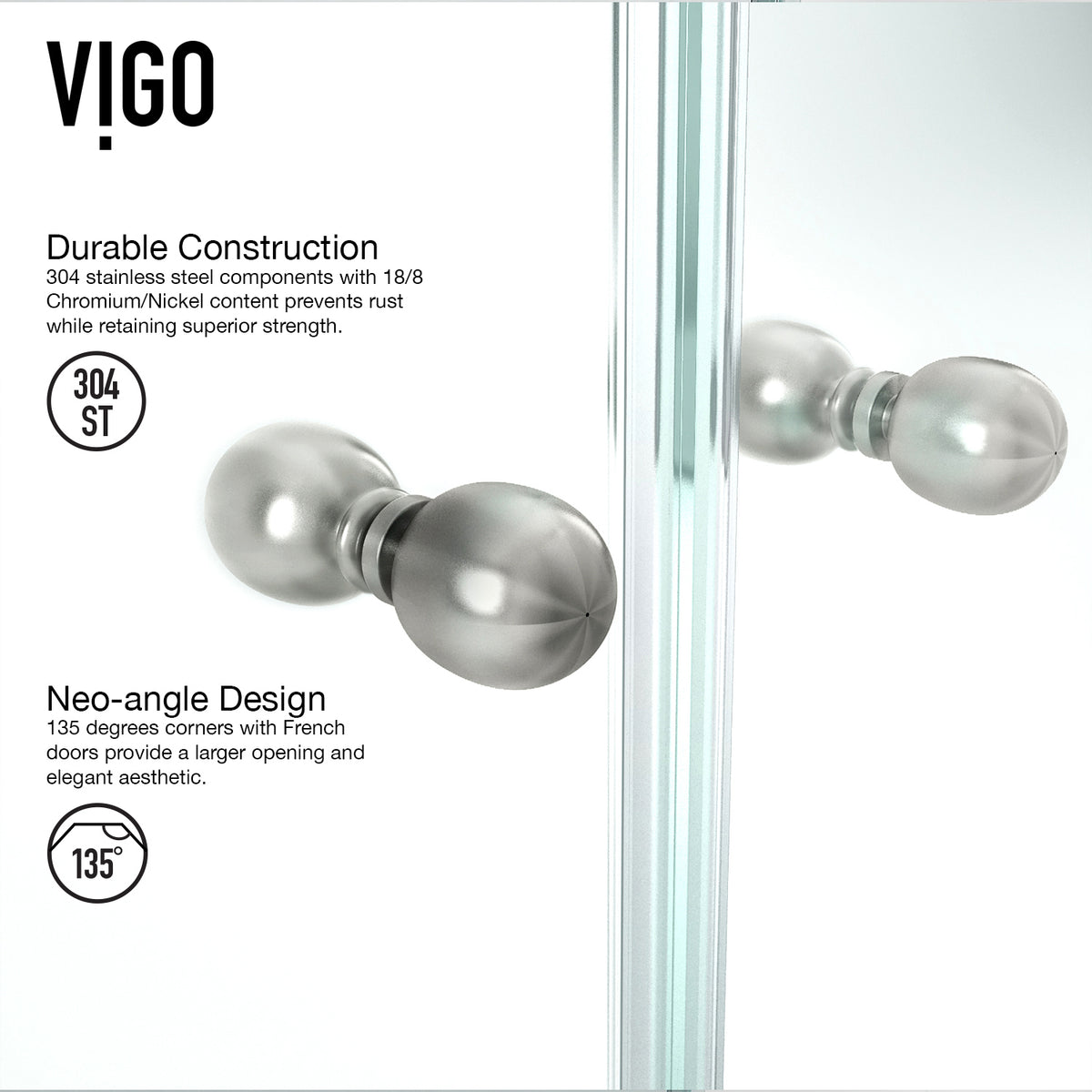 Gemini Frameless Neo-Angle Shower Enclosure