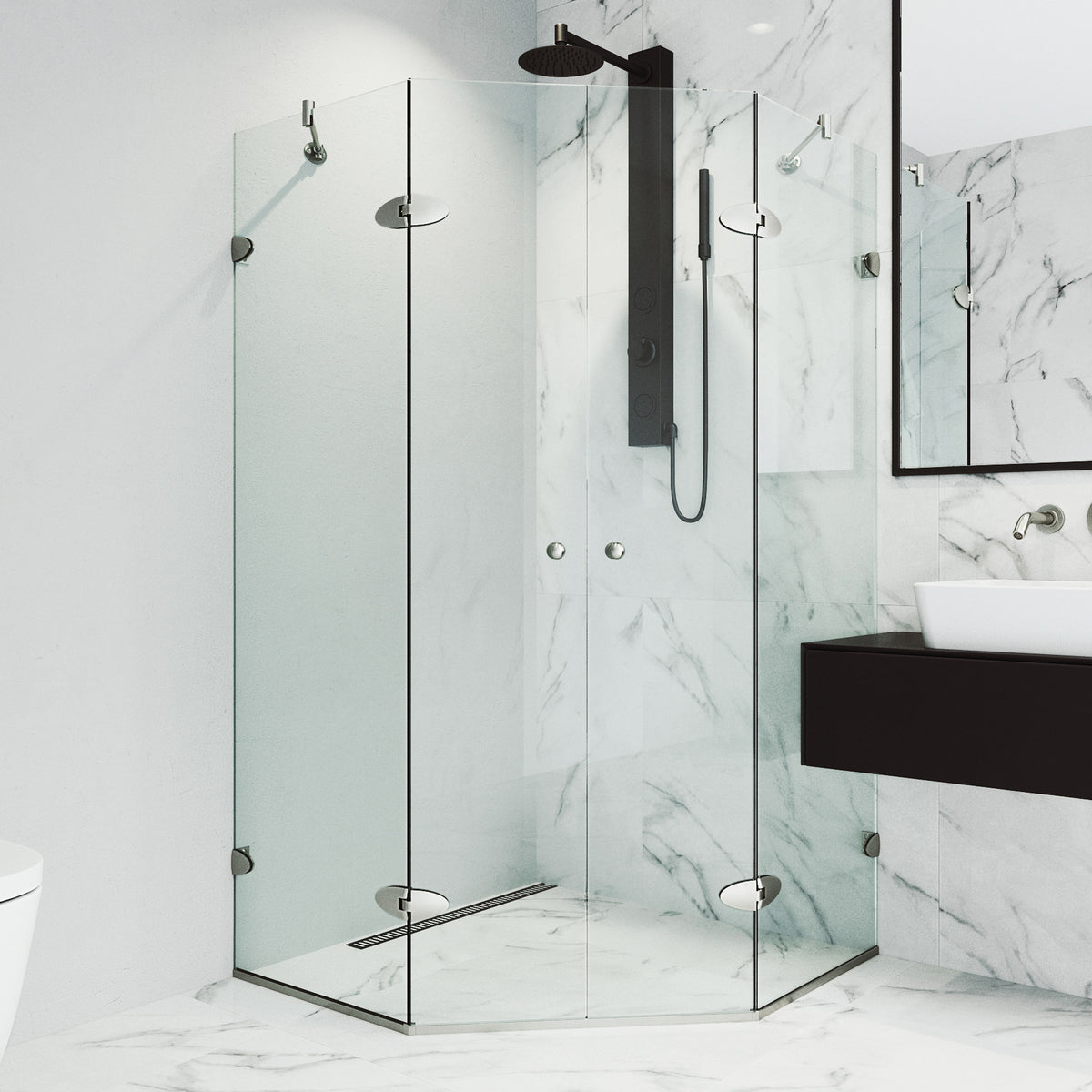Gemini Frameless Neo-Angle Shower Enclosure