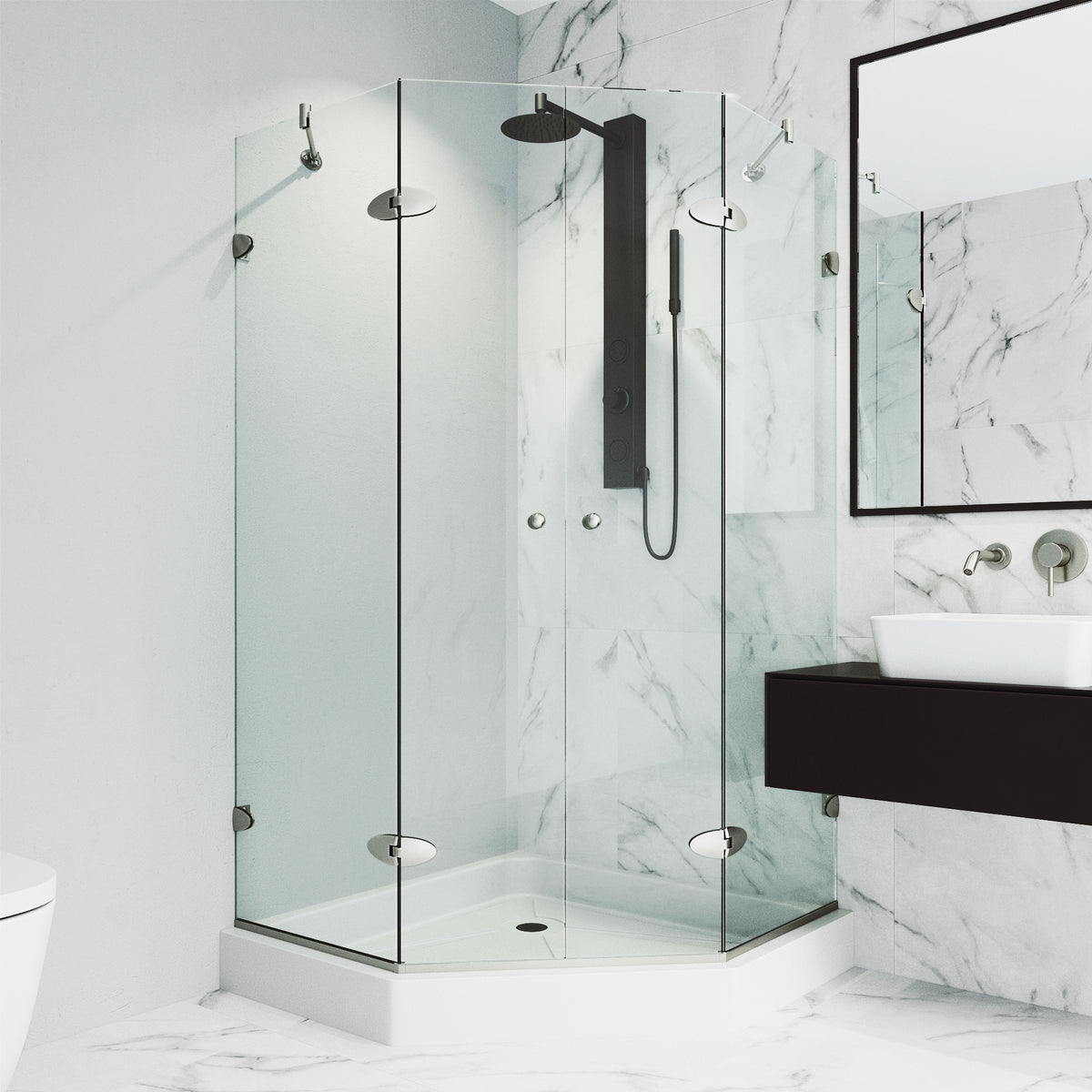 Gemini Frameless Neo-Angle Shower Enclosure