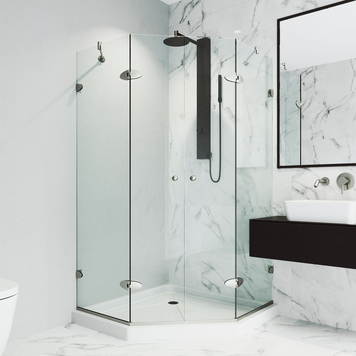 Gemini Frameless Neo-Angle Shower Enclosure
