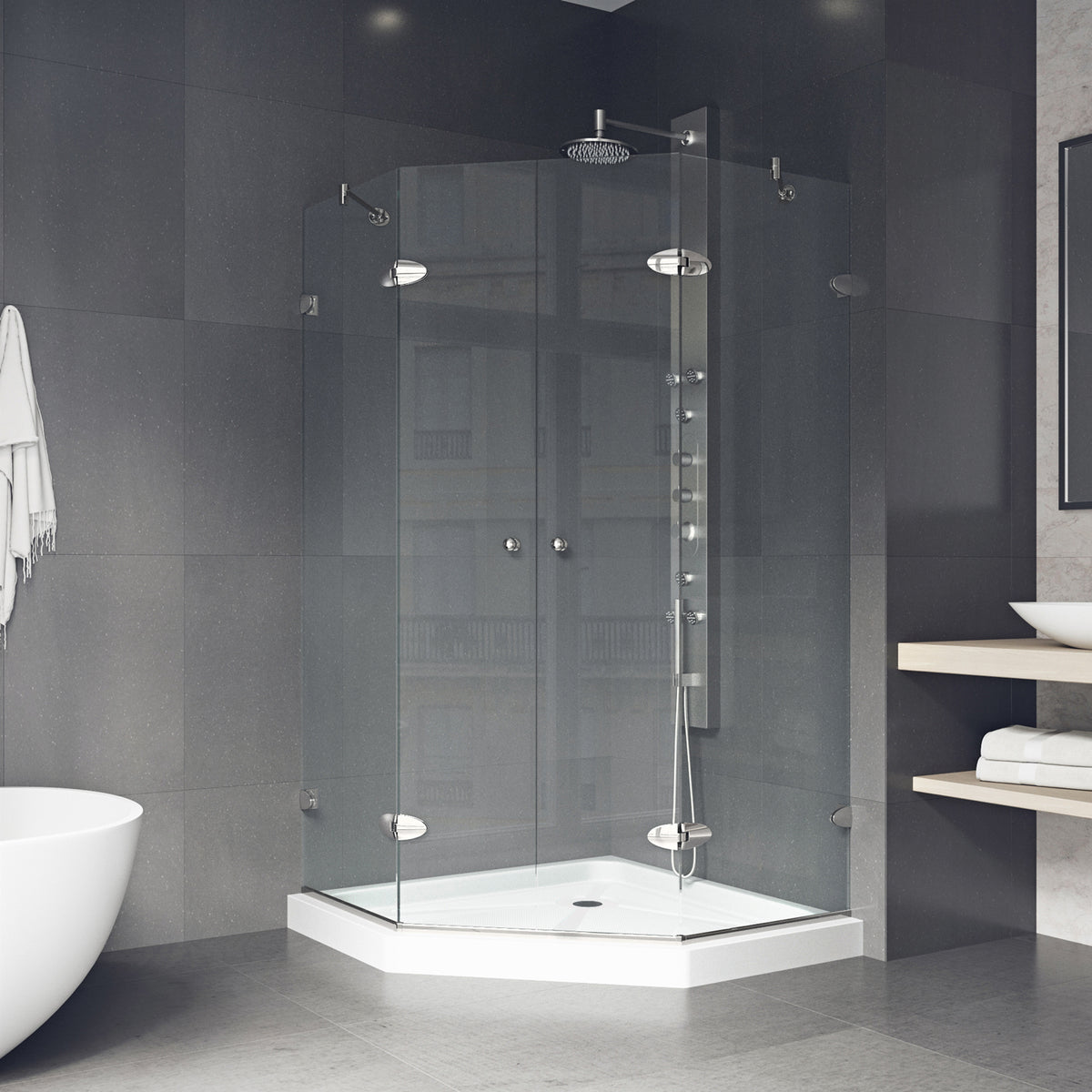 Gemini Frameless Neo-Angle Shower Enclosure