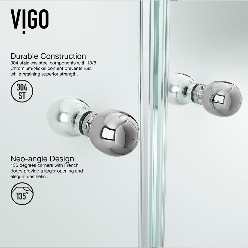 Gemini Frameless Neo-Angle Shower Enclosure