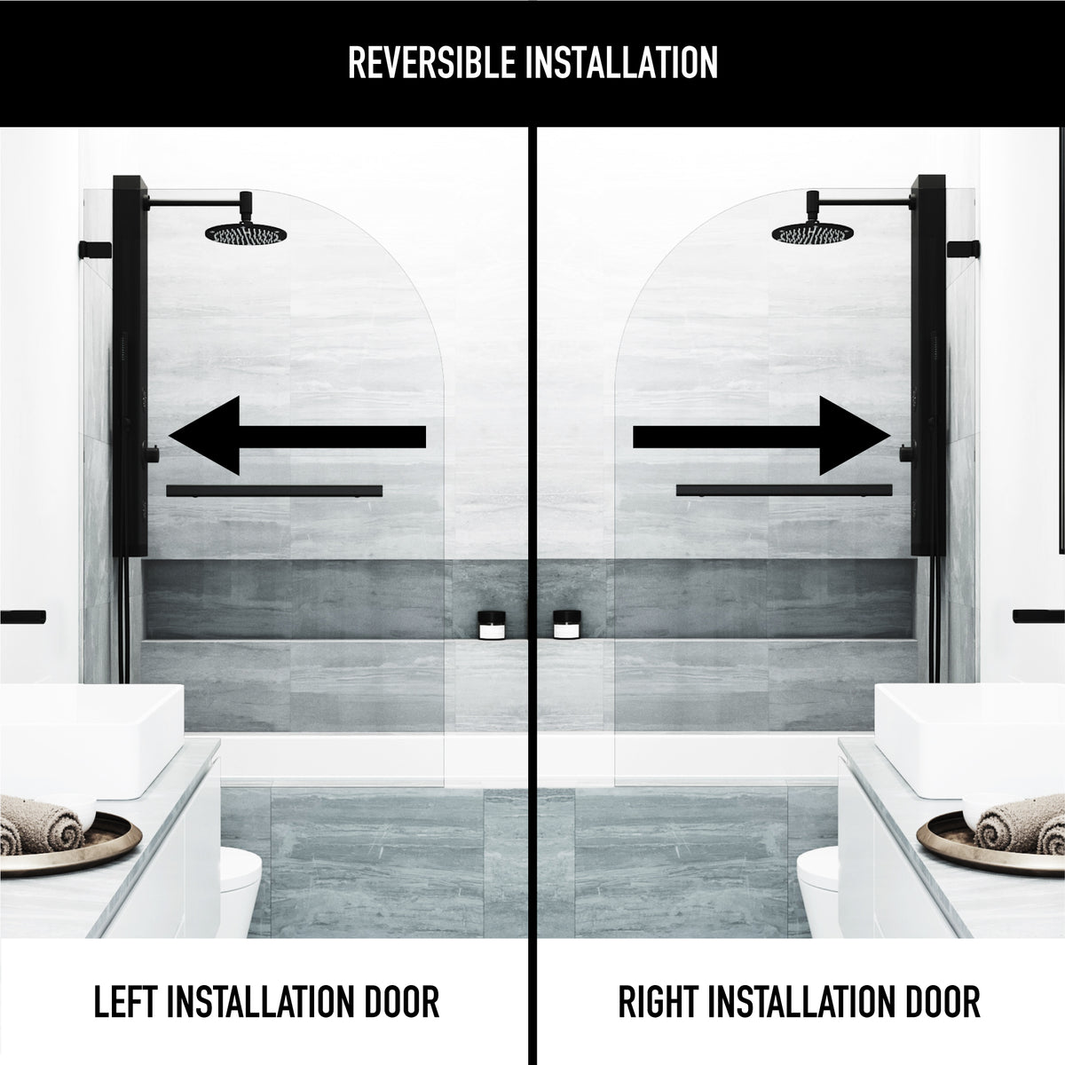 Orion Frameless Hinged Tub Door