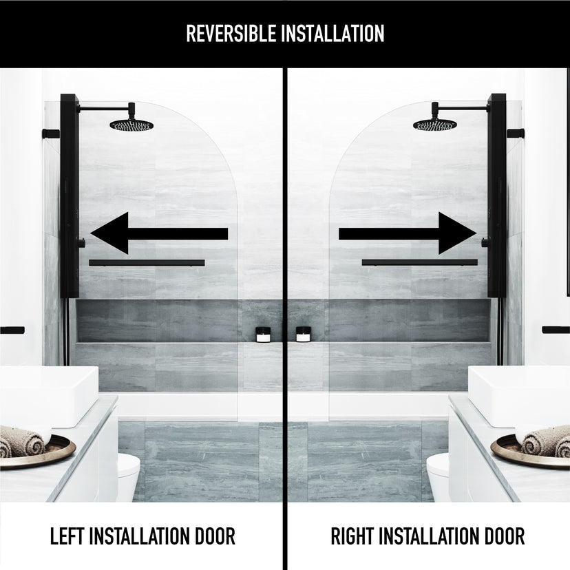 Orion Frameless Hinged Tub Door