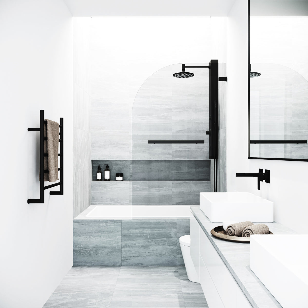 Orion Frameless Hinged Tub Door