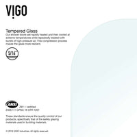 Modern contemporary tub door with seal-through technology and stainless steel finish