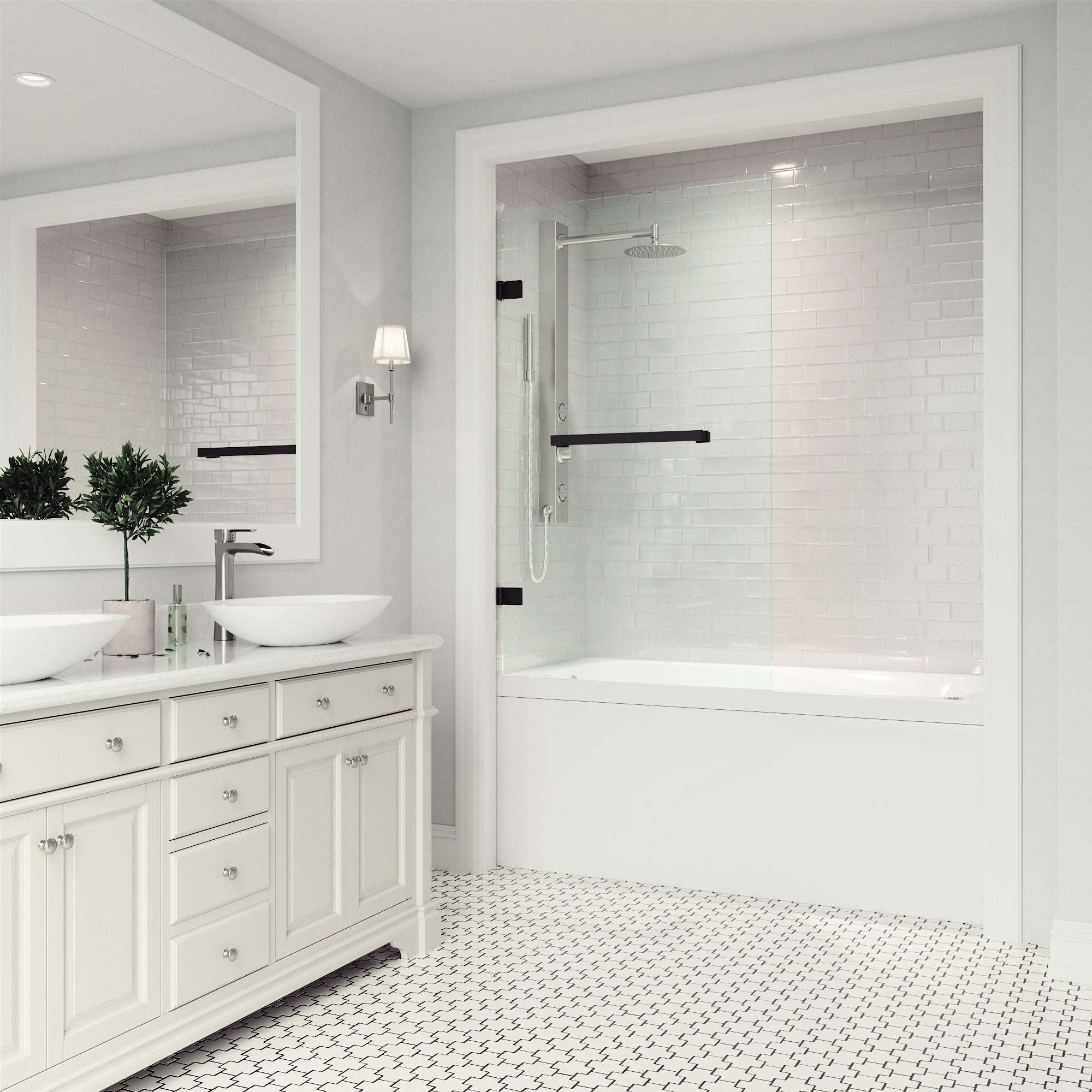 Rialto Frameless Hinged Tub Door by VIGO