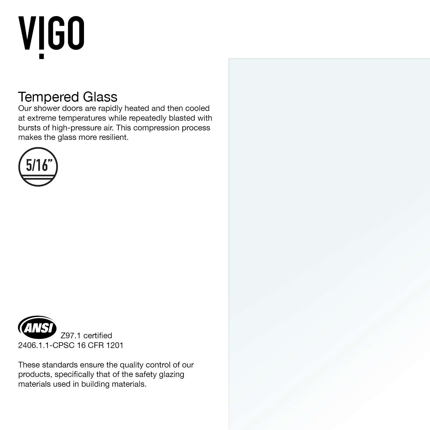 Rialto Frameless Hinged Tub Door by VIGO