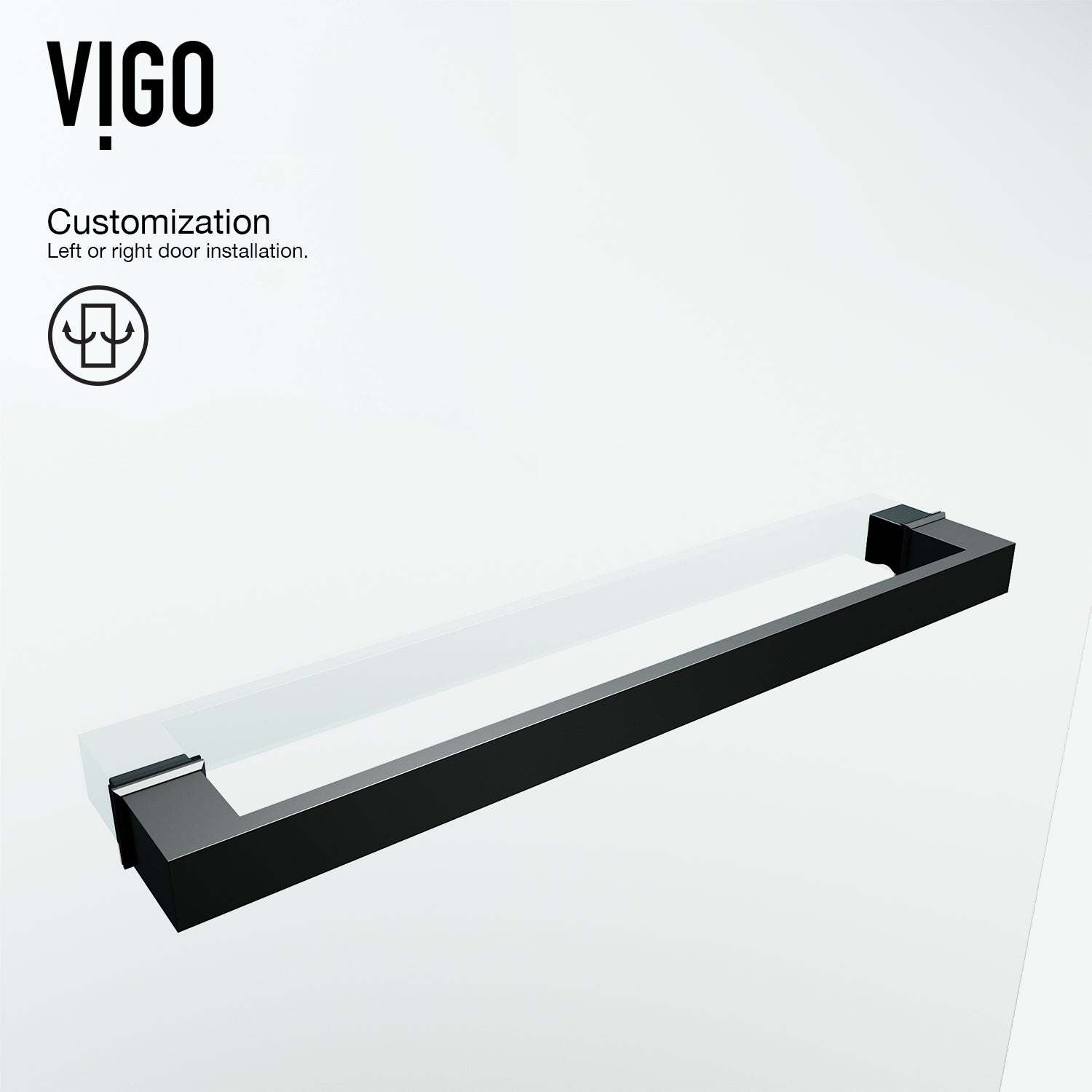 Rialto – 34 in. W X 58 in. H Frameless Hinged Tub Door with 5/16