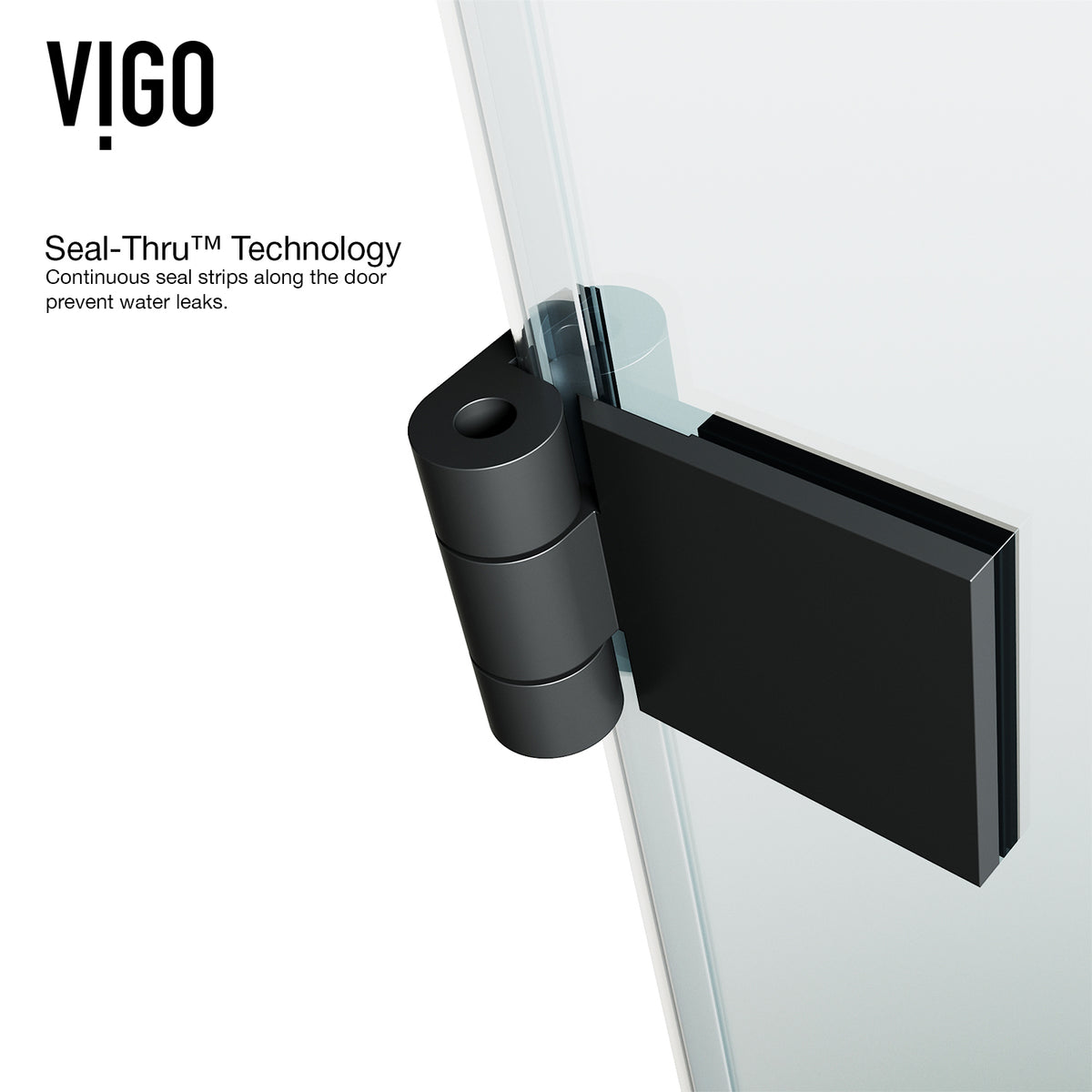Rialto 34 in. W x 58 in. H Frameless Hinged Tub Door and Meridian 4-Piece Bath Hardware Set in Matte Black