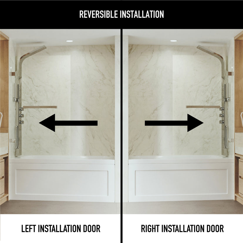 Rialto Frameless Hinged Tub Door