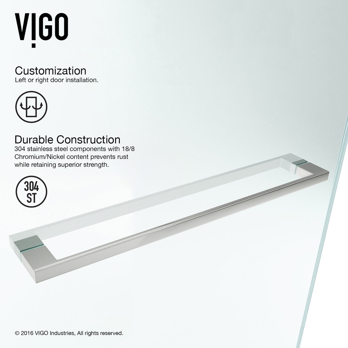 Rialto Frameless Hinged Tub Door
