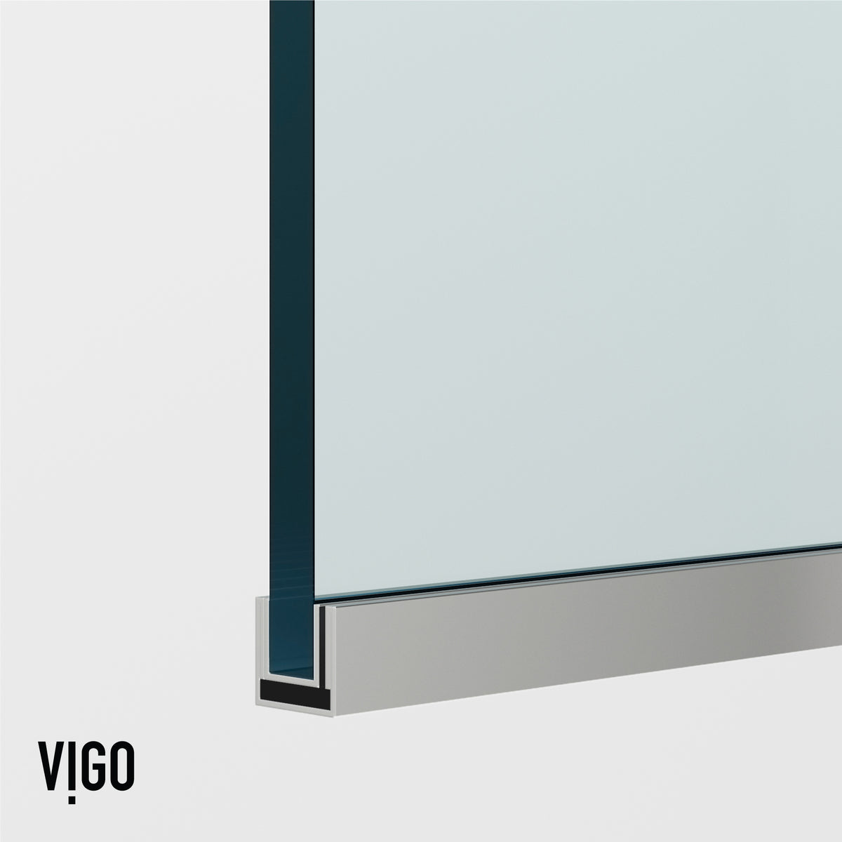 Zenith 34 in. W x 62 in. H Frameless Fixed Tub Screen in Chrome with 3/8 in. (10mm) Clear Glass and Meridian 4-Piece Bath Hardware Set