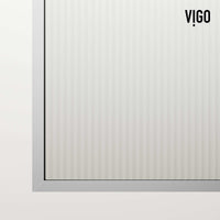 VIGO Meridian Zenith 34 x 62 in. Semi-Framed Fixed Tub Screen with Clear/Fluted Tempered Glass