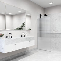 Meridian Zenith 34 x 74 in. Semi-Framed Fixed Shower Screen