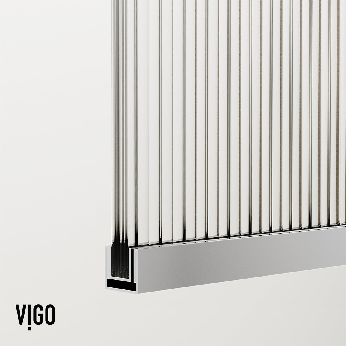 Meridian Zenith 34 x 74 in. Semi-Framed Fixed Shower Screen