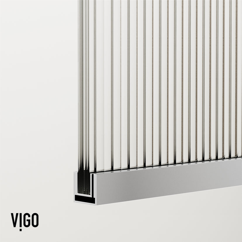 Meridian Zenith 34 x 74 in. Semi-Framed Fixed Shower Screen