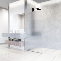 Meridian Zenith 34 x 74 in. Semi-Framed Fixed Shower Screen