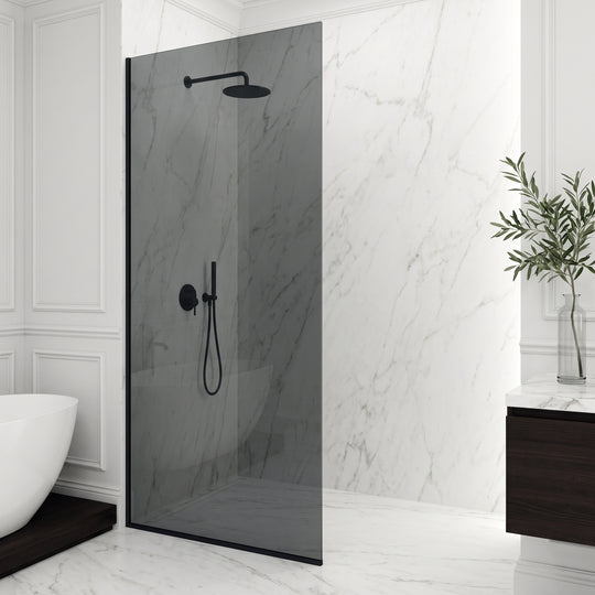 Meridian Zenith 34 x 74 in. Semi-Framed Fixed Shower Screen