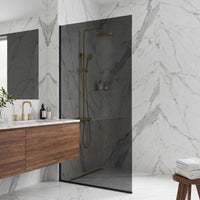 Meridian Zenith 34 x 74 in. Semi-Framed Fixed Shower Screen
