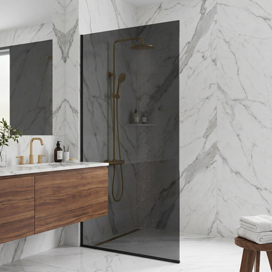 Meridian Zenith 34 x 74 in. Semi-Framed Fixed Shower Screen