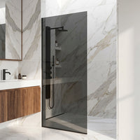Meridian Zenith 34 x 74 in. Semi-Framed Fixed Shower Screen