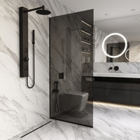 Meridian Zenith 34 x 74 in. Semi-Framed Fixed Shower Screen