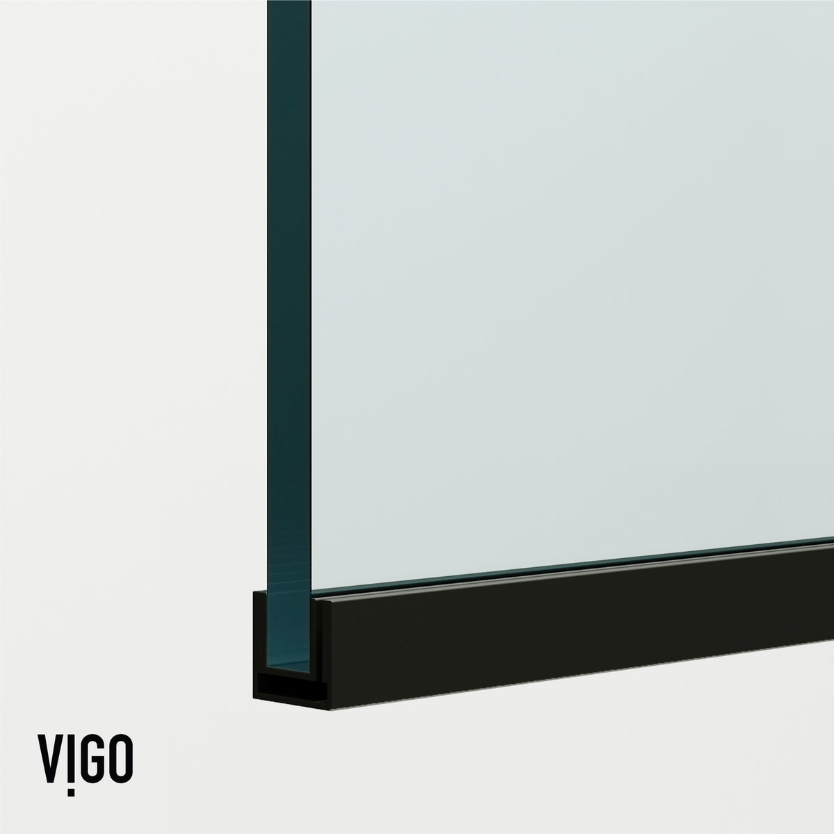 VIGO Meridian Zenith 34 x 62 in. Semi-Framed Fixed Tub Screen with Clear/Fluted Tempered Glass