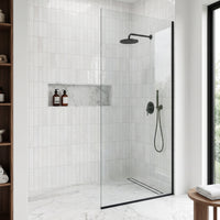 Meridian Zenith 34 x 74 in. Semi-Framed Fixed Shower Screen