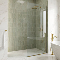 Meridian Zenith 34 x 74 in. Semi-Framed Fixed Shower Screen