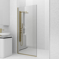 Meridian Zenith 34 x 74 in. Semi-Framed Fixed Shower Screen