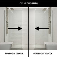 Meridian Zenith 34 x 74 in. Semi-Framed Fixed Shower Screen